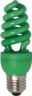 Энергосберегающая лампа в форме спирали Ecola Spiral Color 15W 220V E27 Green Зеленый 124x45 (Z7CG15ECB)