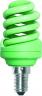 Энергосберегающая лампа в форме спирали Ecola Spiral Color 12W 220V E14 Green Зеленый 95x43 (Z4CG12ECB)
