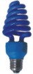 Энергосберегающая лампа в форме спирали Ecola Spiral Color 20W 220V E27 Blue Синий 148x60 (Z7CB20ECB)