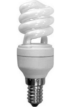 Энергосберегающая лампа в форме спирали Ecola Spiral 9W Mini Half 220V E14 (Z4FW09ECB/Z4FV09ECB/Z4FD09ECB)