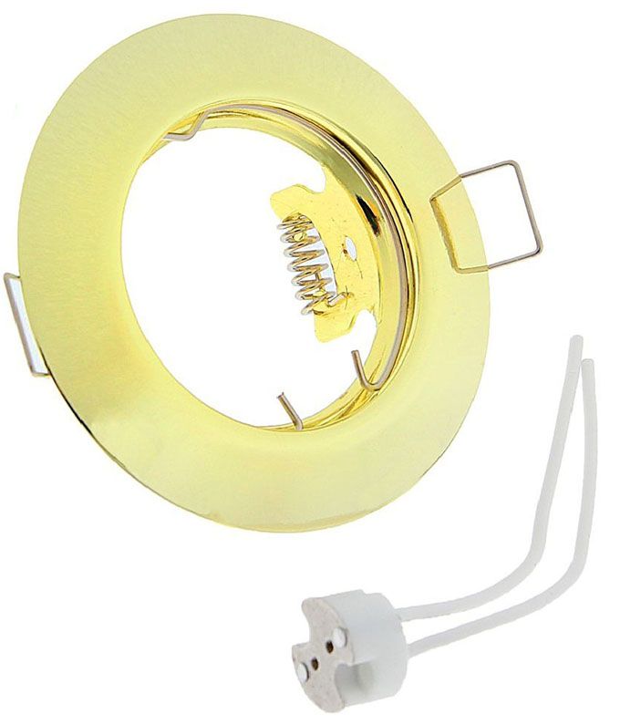 Встраиваемый точечный светильник Ecola Light MR16 DL92 GU5.3 выпуклый золото