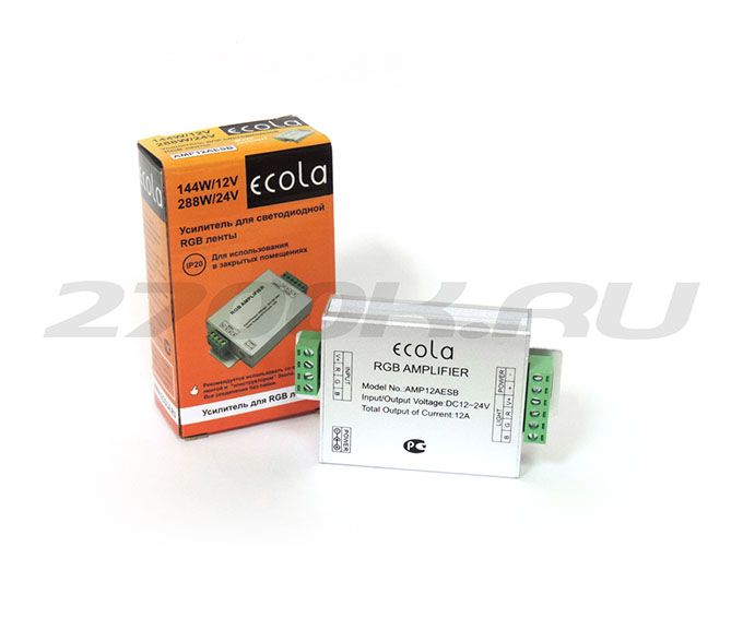 Усилитель Ecola для светодиодной ленты RGB 12A 12V 144W (24V 288W)