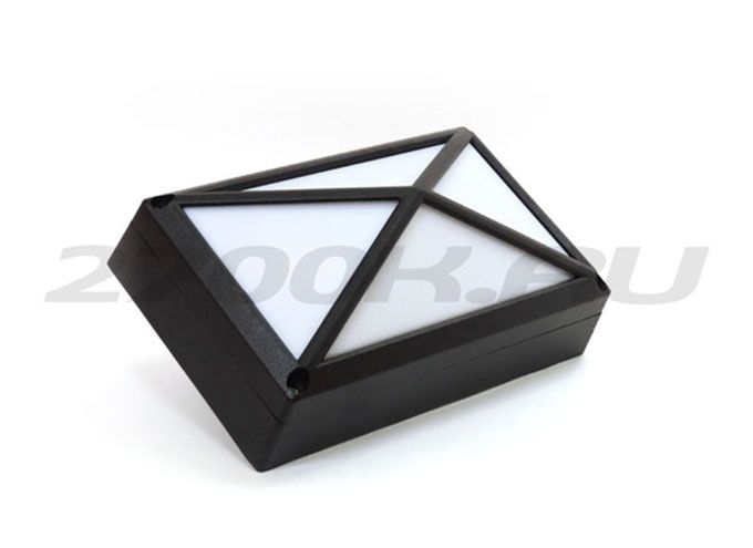 Ecola GX53 LED B4157S светильник накладной IP65 матовый Прямоугольник/
Пирамида 
алюмин. 2*GX53 Черный 215x135x85