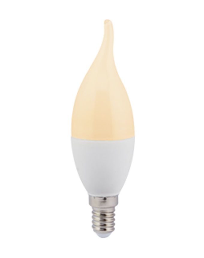 Светодиодная лампа Ecola свеча на ветру LED 7W E14 золотистая