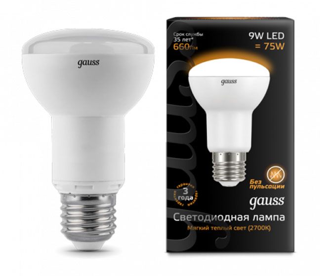 Светодиодная лампа Gauss Reflector R63 LED 9W E27 2700K