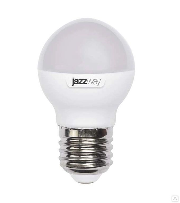 Светодиодная лампа Jazzway PLED-SP G45 в форме шара LED 9W E27 3000K