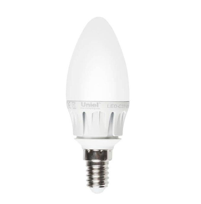 Светодиодная лампа Uniel Merli свеча LED 6W C37 E14 3000K (матовая)