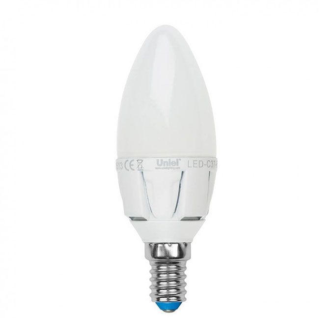 Светодиодная лампа Uniel Palazzo свеча LED 6W C37 E14 (матовая) 3000K