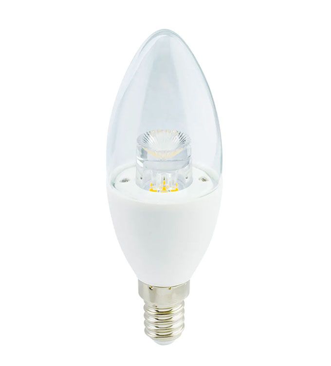 Светодиодная лампа Ecola свеча LED Premium 7W E14 прозрачная с линзой 
(композит) 4000K