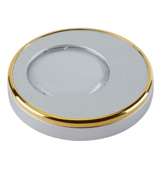 Встраиваемый светильник Fametto Vernissage MR16 DLS-V104 GU5.3 смещенный круг с золотой окантовкой