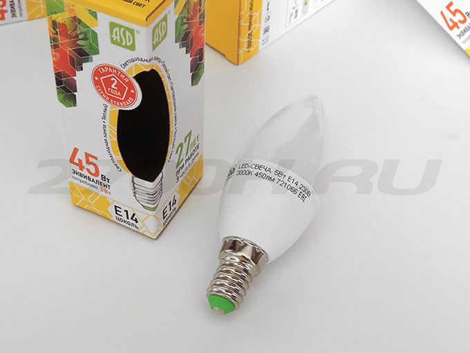 ASD Standard LED-СВЕЧА-STD 5W Е14 3000К