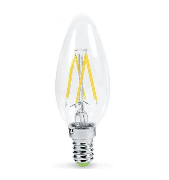Светодиодная лампа ASD Premium в форме свечи LED 7W C37 E14 3000K (прозрачная)
