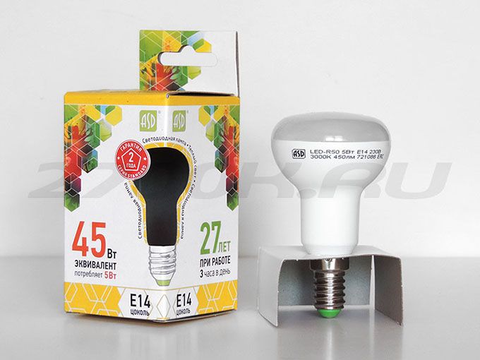 Светодиодная лампа ASD Standard R50 LED 5W E14 3000K