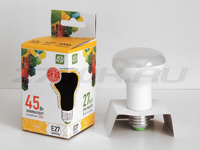 Светодиодная лампа ASD Standard рефлектор LED 5W R63 E27 3000K