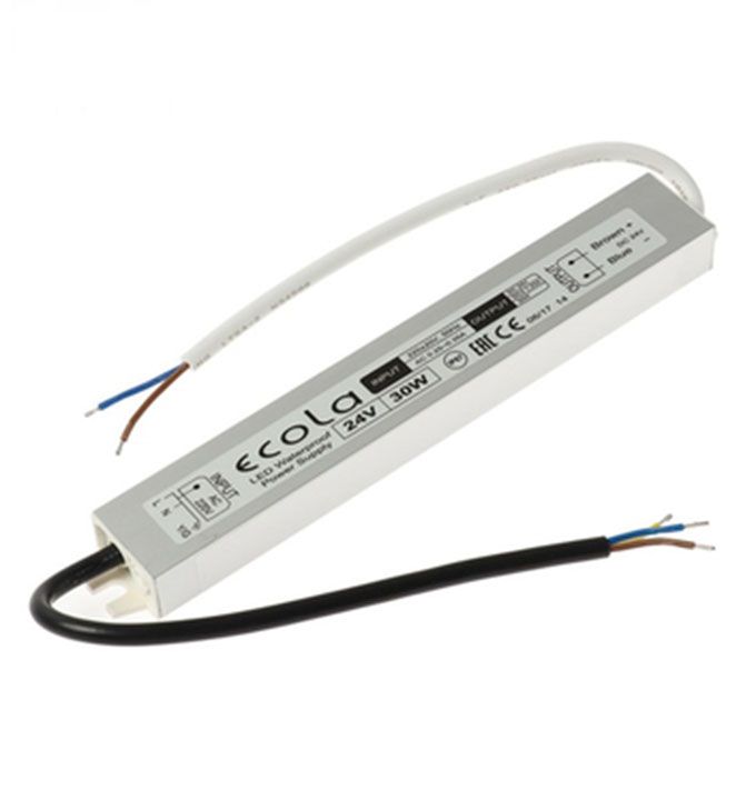 Блок питания Ecola для светодиодной ленты 30W IP67 220V-24V