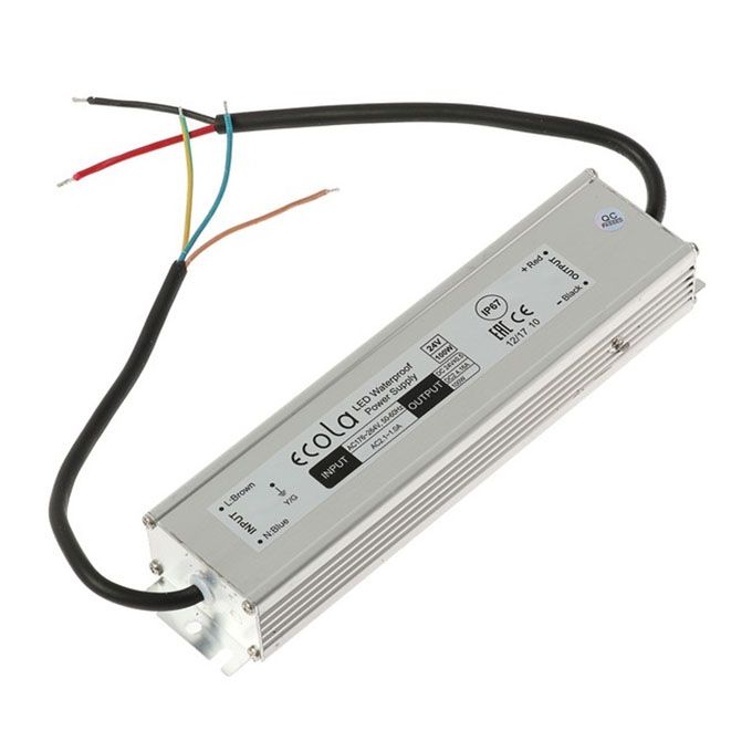 Блок питания Ecola для светодиодной ленты 100W IP67 220V-24V