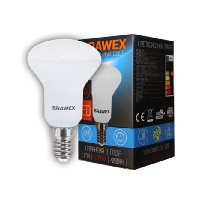 Светодиодная лампа BRAWEX Premium R50 LED E14 6W 4000K