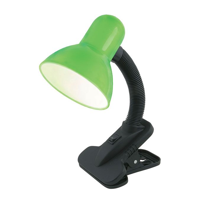 Настольная лампа Uniel Universal TLI-222 E27 с прищепкой зеленый (мягкая упаковка)