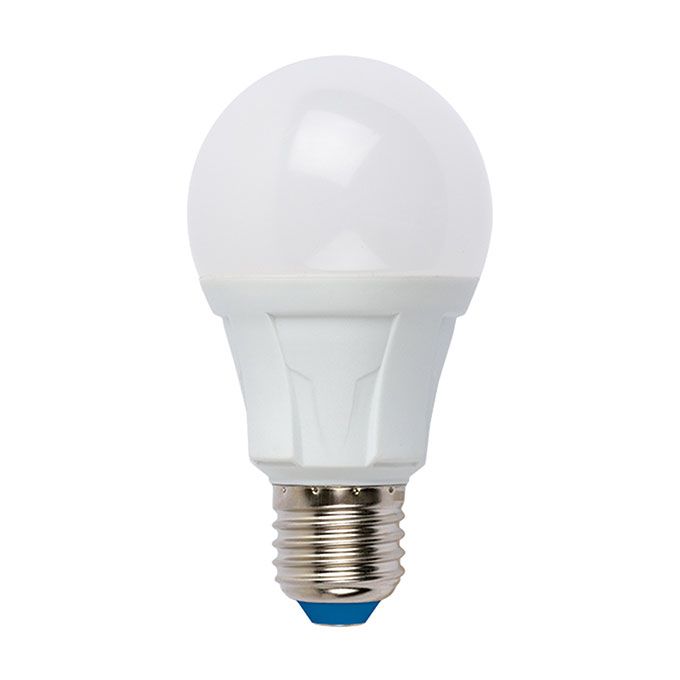 Светодиодная лампа Uniel Яркая в форме шара LED 10W A60 E27 6500K (матовая)