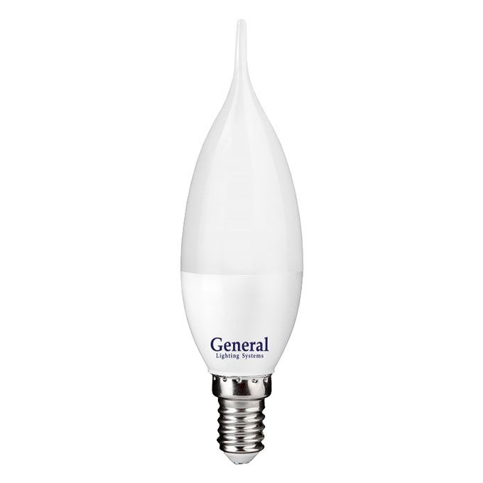 Светодиодная лампа General ECO свеча на ветру LED 7W CW35 E14 2700K