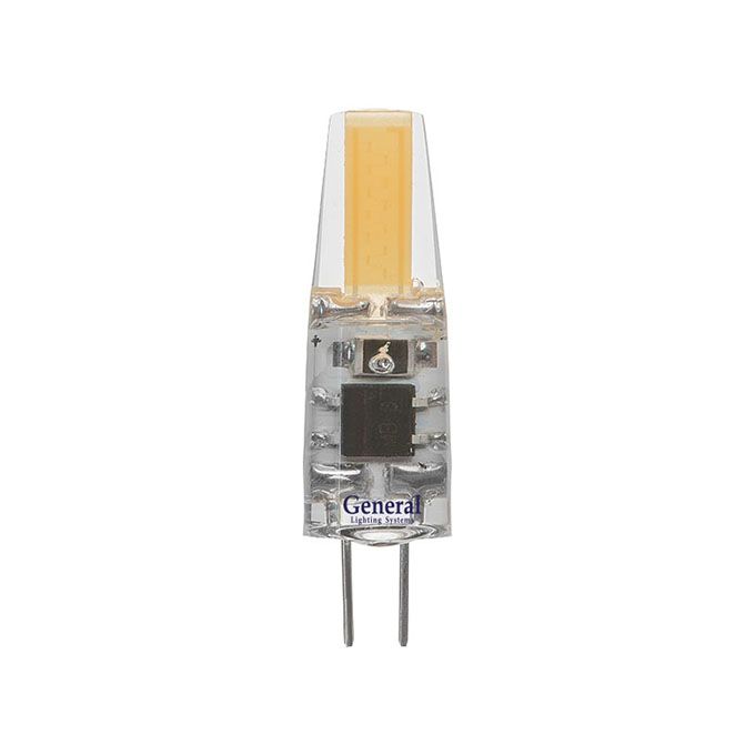 Светодиодная лампа General G4 LED 3W (прозрачная) силикон 2700K