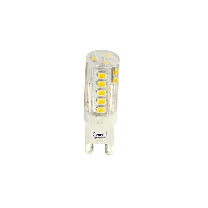 Светодиодная лампа General G9 LED 5W (прозрачная) пластик 2700K