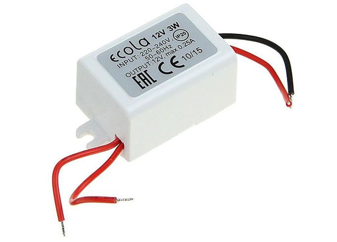 Блок питания Ecola для светодиодной ленты 3W IP20 220V-12V