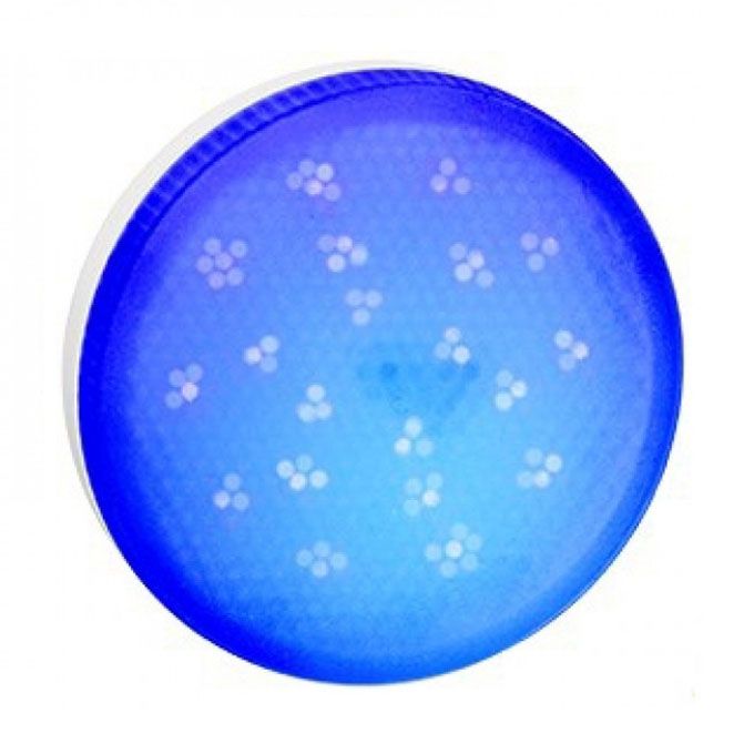 Светодиодная лампа Ecola в форме таблетки GX53 LED 8W матовая синяя