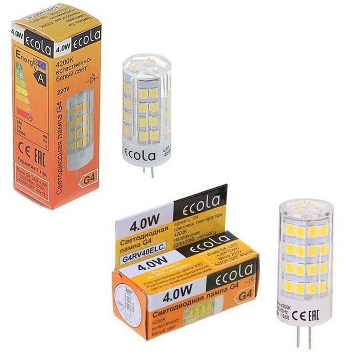 Светодиодная капсульная лампа Ecola G4 LED Premium 4W 320° 4200K