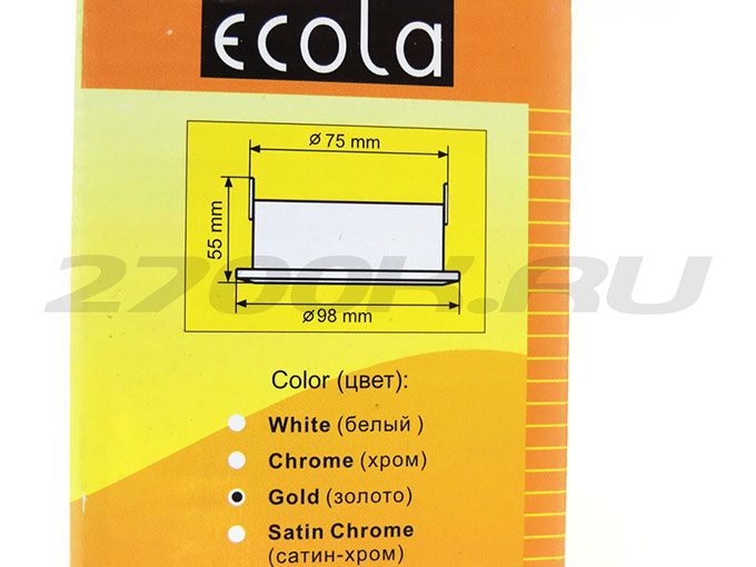 Ecola GX53 H9 защищенный IP65 светильник встраив. без рефл. золото 98х55