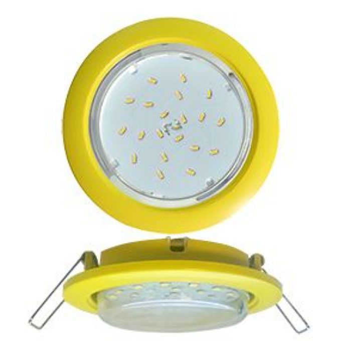 Встраиваемый легкий светильник Ecola GX53 5355 желтый