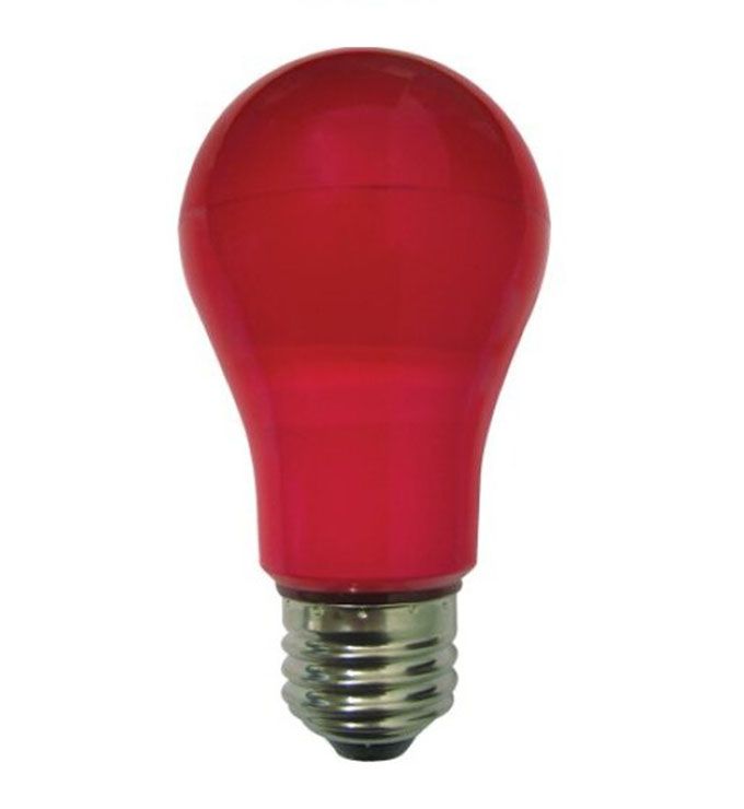 Светодиодная лампа Ecola шар LED 8W A55 E27 (матовая) красная