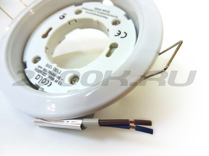 Ecola GX53 H4 Downlight without reflector_white (светильник) 38x106