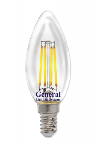 Диммируемая светодиодная лампа General свеча LED 8W E14 (прозрачная) 4500K