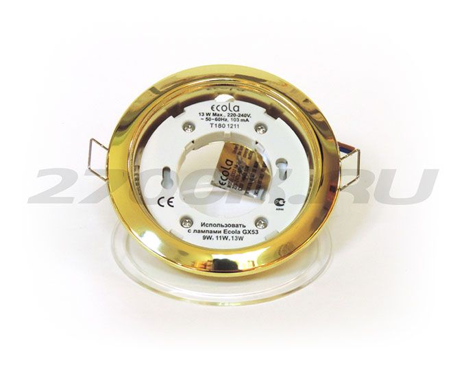 Ecola GX53 H4 Downlight without reflector_gold (светильник) 38х106