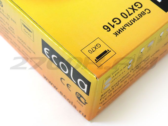 Ecola GX70 G16 Светильник Накладной Золото (gold) 42x120
