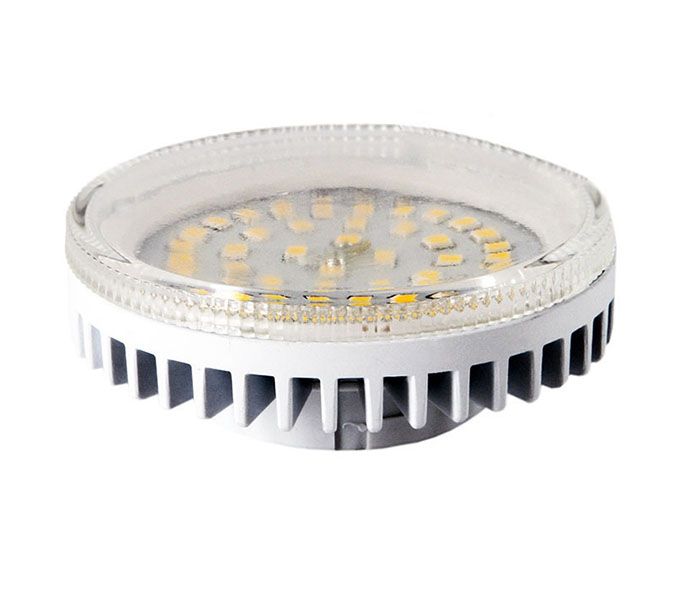 Светодиодная лампа Ecola в форме таблетки GX53 LED 8,5W (прозрачная) алюминий 2800K