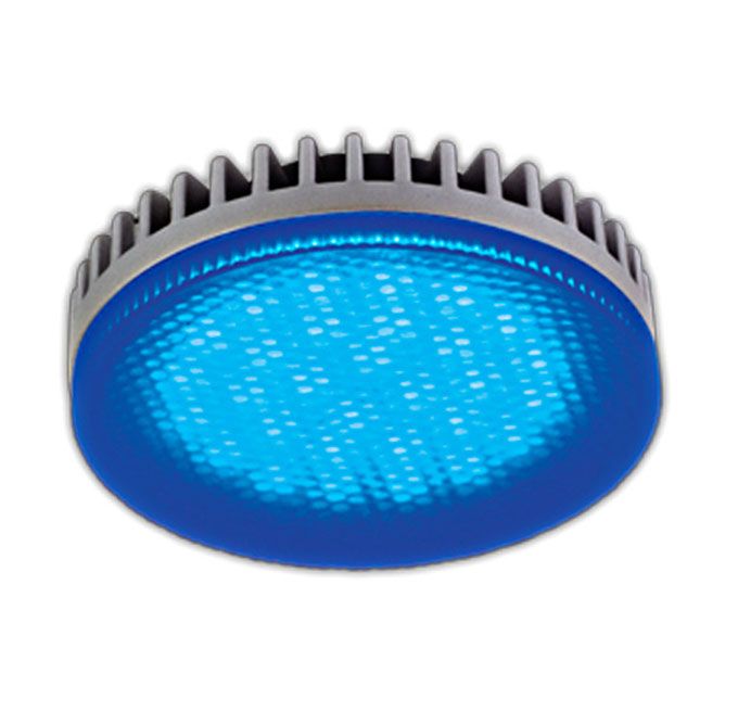 Светодиодная лампа Ecola в форме таблетки GX53 LED 6,1W матовая (алюминий) синий