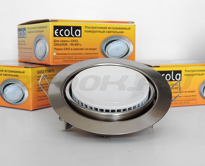 Недорогой поворотный светильник Ecola FT9073 сатин-хром