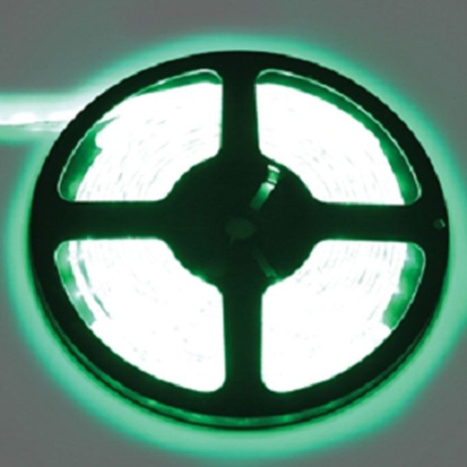 Светодиодная лента Ecola LED PRO 4,8W/m 12V IP65 8mm Green Зеленая (5 метров)
