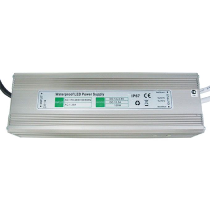Блок питания Ecola для светодиодной ленты 150W IP67 220V-12V