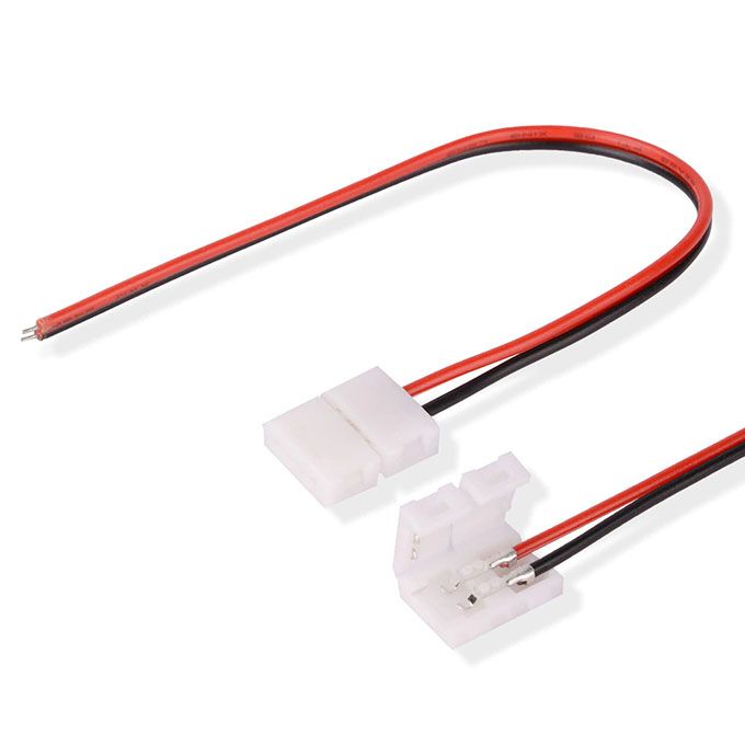 Соединительный кабель Ecola с одним 2-х контактным зажимным разъемом 8мм 15см (3 штуки)
