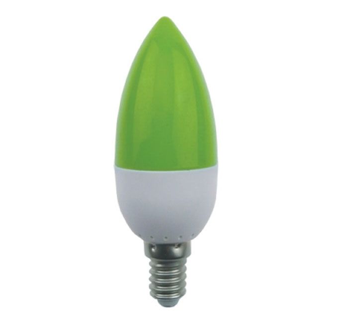 Светодиодная лампа Ecola color в форме свечи LED 2,6W E14 зеленая