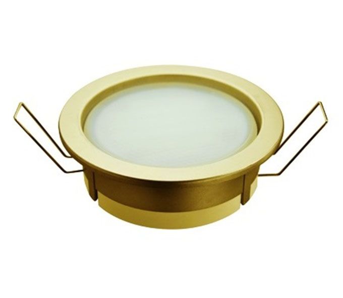 Встраиваемый глубокий легкий светильник Ecola GX53 PD золото