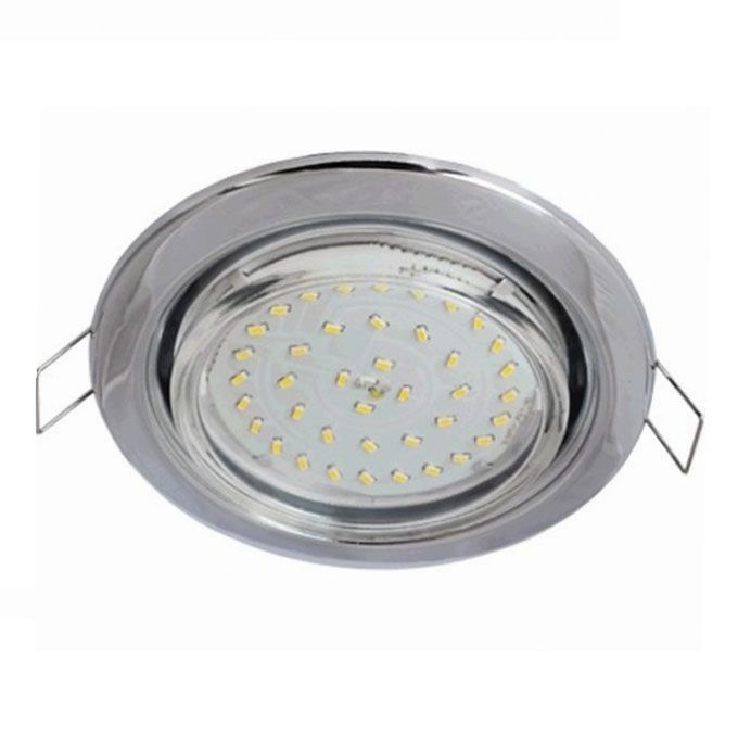 Энергосберегающий светильник Ecola Light GX53 H4 LED хром встраиваемый 
с лампой 
4,2W (прозрачное стекло) 4200K