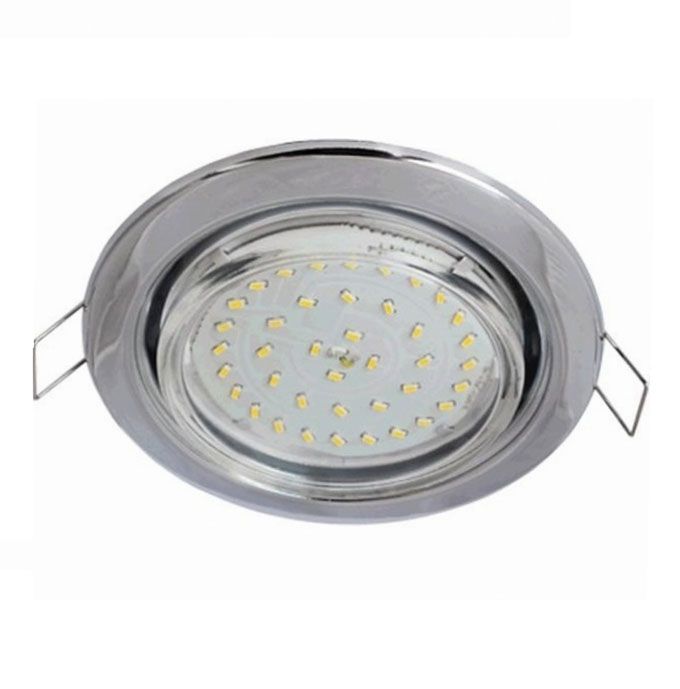 Энергосберегающий светильник Ecola Light GX53 H4 LED хром встраиваемый 
с лампой 
4,2W (прозрачное стекло) 4200K