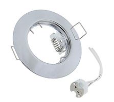 Встраиваемый точечный светильник Ecola Light MR16 DL92 выпуклый хром