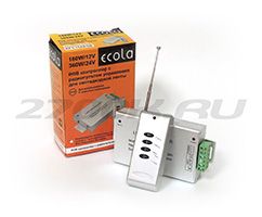 Радиочастотный контроллер Ecola для светодиодной ленты RGB 15A 12V 180W (24V 360W) с радиопультом д/у