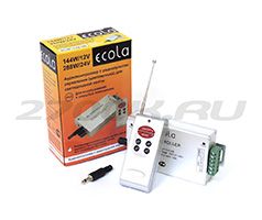 Аудиоконтроллер Ecola для светодиодной ленты RGB 12A 12V 140W (24V 288W) с радиопультом д/у (цветомузыка)