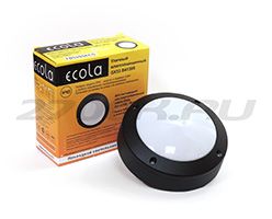 Уличный светильник Ecola GX53 IP65 накладной круглый черный